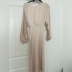 Beige Silk Dress